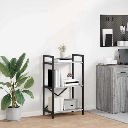 Raft pentru cărți Gri Sonoma 56 x 34 x 96 cm Lemn compozit GartenMobel Dekor