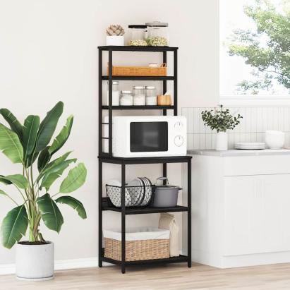 Raft de bucătărie Stejar Negru 60 x 40 x 168 cm Lemn compozit GartenMobel Dekor