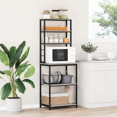 Raft de bucătărie Gri Sonoma 60 x 40 x 168 cm Lemn compozit GartenMobel Dekor