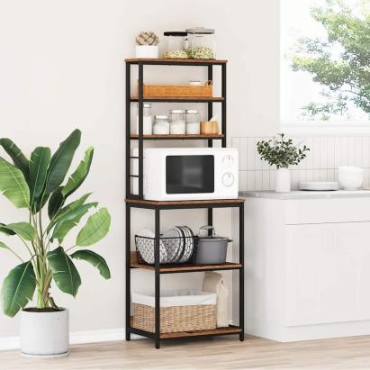 Raft de bucătărie Lemn Vechi 60 x 40 x 168 cm Lemn compozit GartenMobel Dekor