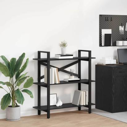 Raft pentru cărți Stejar Negru 100 x 33,5 x 102 cm GartenMobel Dekor