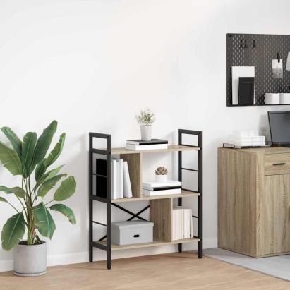 Raft pentru cărți Stejar Sonoma 75 x 30 x 91 cm Lemn compozit GartenMobel Dekor