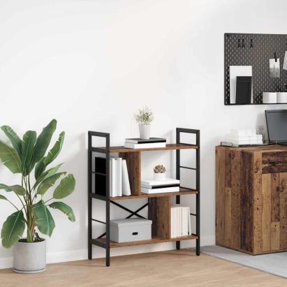 Raft pentru cărți Lemn Vechi 75 x 30 x 91 cm Lemn compozit GartenMobel Dekor