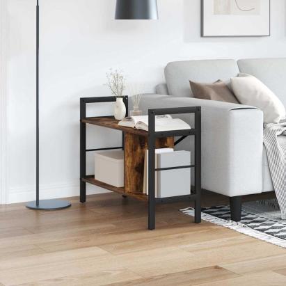 Raft pentru cărți Stejar fumuriu 75 x 30 x 58,5 cm GartenMobel Dekor