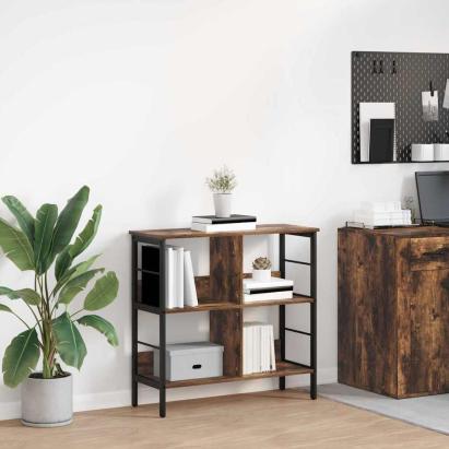 Raft pentru cărți Stejar fumuriu 82 x 32 x 79 cm Lemn compozit GartenMobel Dekor