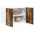 Dulap suspendat Riga 2 pcs Stejar afumat și alb 60 x 31 x 40 cm GartenMobel Dekor
