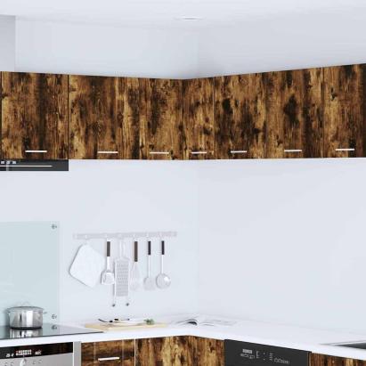 Dulap suspendat Riga Stejar afumat și alb 57 x 57 x 40 cm GartenMobel Dekor