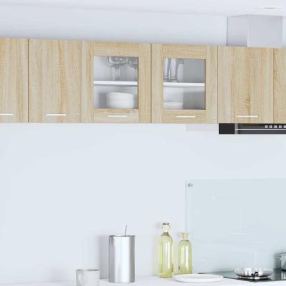 Dulap suspendat Riga Stejar Sonoma și Alb 80 x 31 x 40 cm GartenMobel Dekor