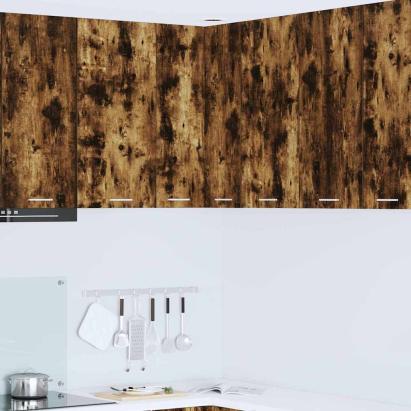 Dulap suspendat Riga Stejar afumat și alb 57 x 57 x 80 cm GartenMobel Dekor