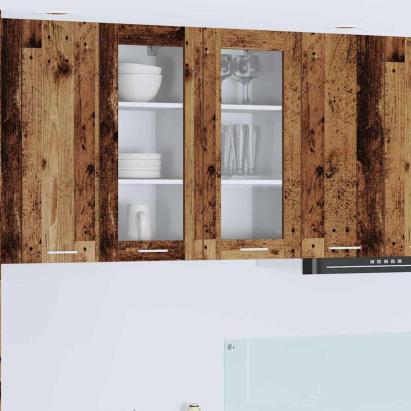 Dulap suspendat cu raft Riga 2 pcs Lemn Vechi 40 x 31 x 80 cm GartenMobel Dekor