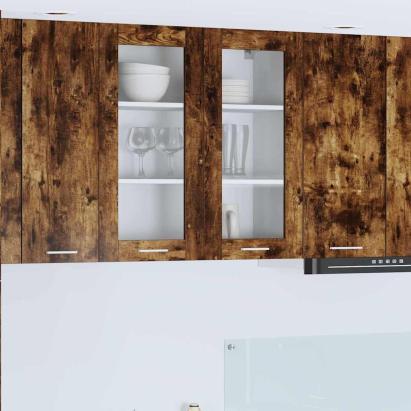 Dulap suspendat cu raft Riga Stejar fumuriu 80 x 31 x 80 cm GartenMobel Dekor