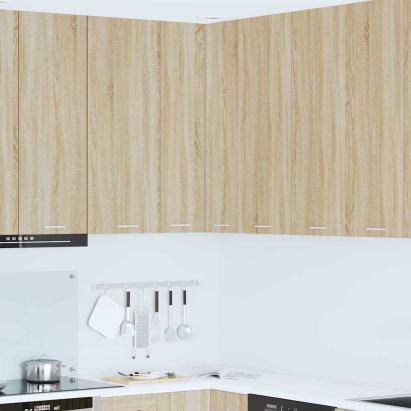 Dulap suspendat Riga Stejar Sonoma și Alb 57 x 57 x 100 cm GartenMobel Dekor