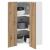 Dulap suspendat Riga Stejar Artisan și Alb 57 x 57 x 100 cm GartenMobel Dekor
