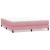 Pat cu arcuri fără saltea roz 180x220 cm catifea GartenMobel Dekor