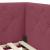 Cadru de pat colțar cu headboard Roșu Vin 90 x 190 cm țesătură GartenMobel Dekor