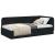 Cadru de pat colțar cu headboard Negru 100 x 200 cm țesătură GartenMobel Dekor