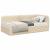 Cadru de pat colțar cu headboard Crem 100 x 200 cm țesătură GartenMobel Dekor