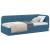 Cadru de pat colțar cu headboard albastru 80 x 200 cm Catifea GartenMobel Dekor