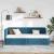 Cadru de pat colțar cu headboard albastru 80 x 200 cm Catifea GartenMobel Dekor