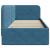 Cadru de pat colțar cu headboard albastru 80 x 200 cm Catifea GartenMobel Dekor