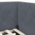 Cadru de pat colțar cu headboard Gri închis 80 x 200 cm Catifea GartenMobel Dekor
