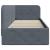 Cadru de pat colțar cu headboard Gri închis 80 x 200 cm Catifea GartenMobel Dekor