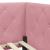 Cadru de pat colțar cu headboard Roz 80 x 200 cm Catifea GartenMobel Dekor