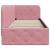 Cadru de pat colțar cu headboard Roz 80 x 200 cm Catifea GartenMobel Dekor