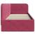 Cadru de pat colțar cu headboard Roșu Vin 80 x 200 cm Catifea GartenMobel Dekor