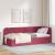 Cadru de pat colțar cu headboard Roșu Vin 80 x 200 cm Catifea GartenMobel Dekor
