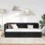 Cadru de pat colțar cu headboard Negru 80 x 200 cm Catifea GartenMobel Dekor