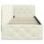 Cadru de pat colțar cu headboard Crem 80 x 200 cm Catifea GartenMobel Dekor