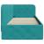 Cadru de pat colțar cu headboard Turcoaz 80 x 200 cm Catifea GartenMobel Dekor
