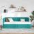 Cadru de pat colțar cu headboard Turcoaz 80 x 200 cm Catifea GartenMobel Dekor