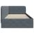 Cadru de pat colțar cu headboard Gri închis 90 x 190 cm Catifea GartenMobel Dekor