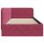 Cadru de pat colțar cu headboard Roșu Vin 90 x 190 cm Catifea GartenMobel Dekor
