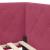 Cadru de pat colțar cu headboard Roșu Vin 90 x 190 cm Catifea GartenMobel Dekor