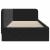 Cadru de pat colțar cu headboard Negru 90 x 190 cm Catifea GartenMobel Dekor