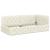 Cadru de pat colțar cu headboard Crem 90 x 190 cm Catifea GartenMobel Dekor