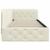 Cadru de pat colțar cu headboard Crem 90 x 190 cm Catifea GartenMobel Dekor