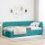 Cadru de pat colțar cu headboard Turcoaz 90 x 190 cm Catifea GartenMobel Dekor