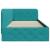Cadru de pat colțar cu headboard Turcoaz 90 x 190 cm Catifea GartenMobel Dekor
