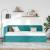 Cadru de pat colțar cu headboard Turcoaz 90 x 190 cm Catifea GartenMobel Dekor