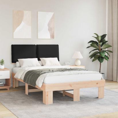 Cadru de pat cu tăblie tapițată cu headboard Negru 120 x 200 cm GartenMobel Dekor
