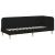 Cadru de pat colțar cu headboard Negru 80 x 200 cm țesătură GartenMobel Dekor