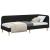Cadru de pat colțar cu headboard Negru 80 x 200 cm țesătură GartenMobel Dekor