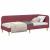 Cadru de pat colțar cu headboard Roșu Vin 80 x 200 cm țesătură GartenMobel Dekor