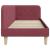 Cadru de pat colțar cu headboard Roșu Vin 80 x 200 cm țesătură GartenMobel Dekor