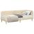 Cadru de pat colțar cu headboard Crem 80 x 200 cm țesătură GartenMobel Dekor