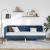 Cadru de pat colțar cu headboard albastru 80 x 200 cm țesătură GartenMobel Dekor